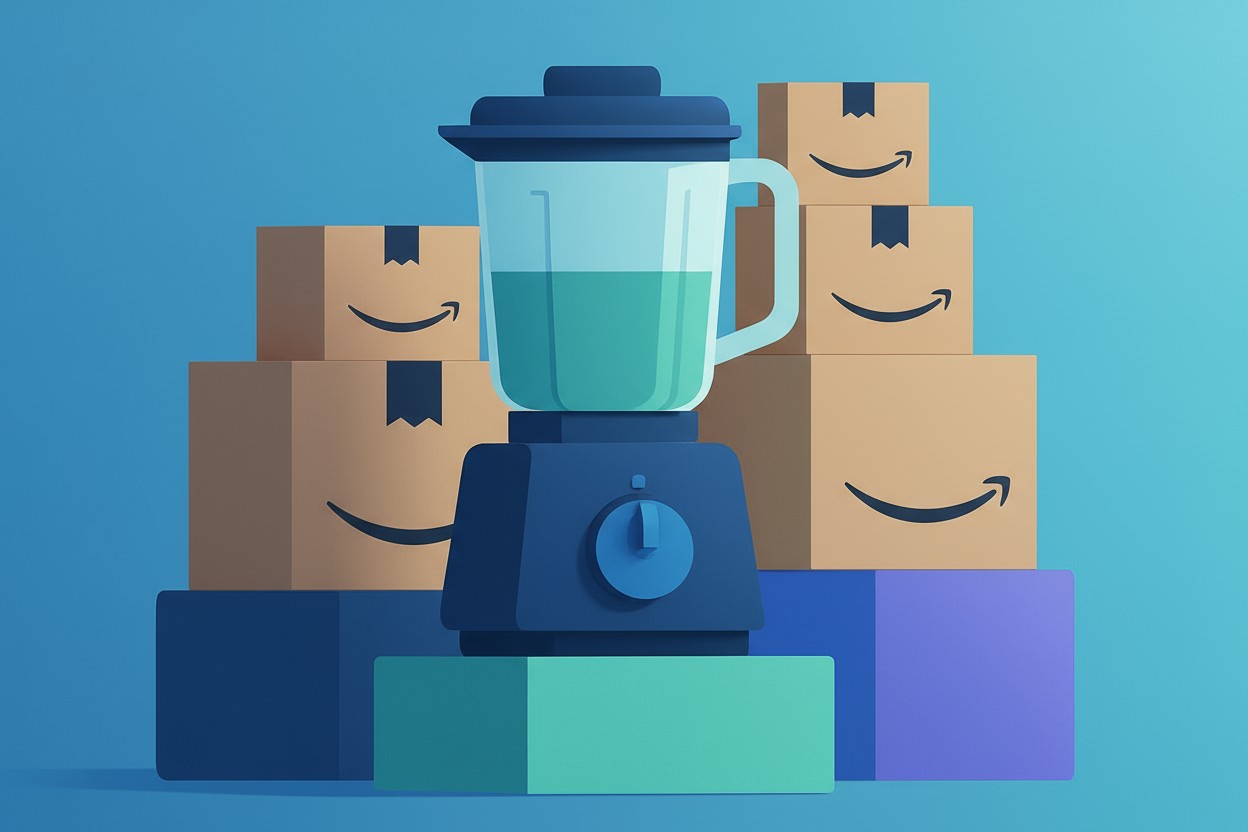 Visual showing a professional tool transformed for consumer use — like a heavy-duty blender for home use.